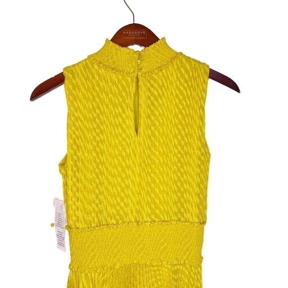 NANETTE LEPORE NWT Solid Pleated Smocked Sleeveless Midi Dress Size 2 - Picture 11 of 16